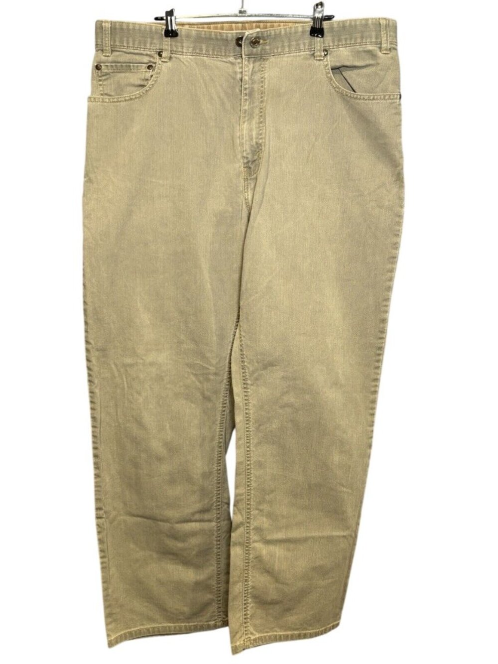 Dockers Premium Field Jean Khaki Pants W38 L32 Individual Fit Stretch Classic